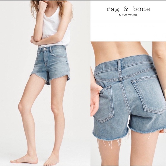 $11 CLEARANCE - Rag & Bone Dre Boyfriend Denim Cutoffs - Picture 1 of 14